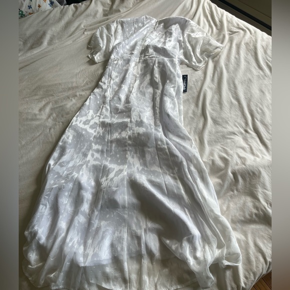 Hutch Kayla Jacquard Tie-Front Maxi Dress White - Picture 6 of 8